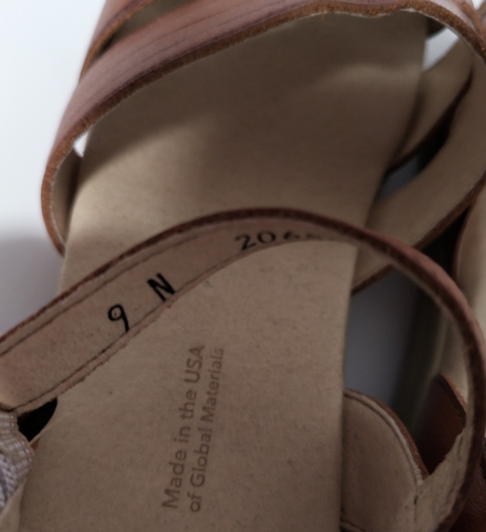 SAS Huarache Leather Sandals / Size 9N - Picture 4 of 5